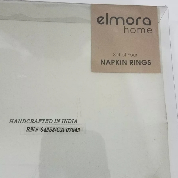 Elmora Home Green Leaf Napkin Rings Nwt 4 … - Picture 4 of 5